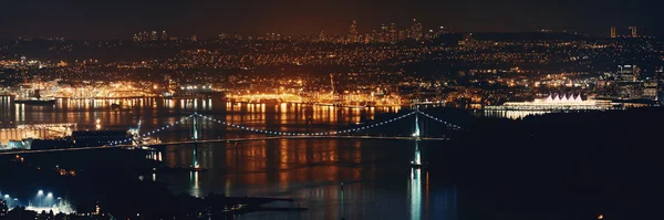 Vancouver cidade noite — Fotografia de Stock