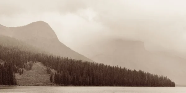 Lago Esmeralda con niebla — Foto de Stock