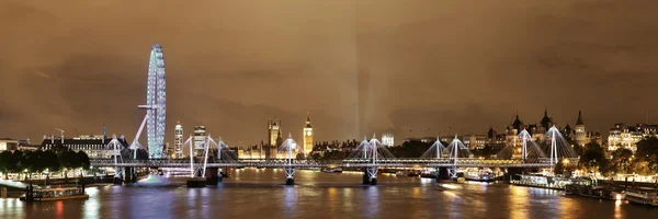Thames rivier nacht — Stockfoto