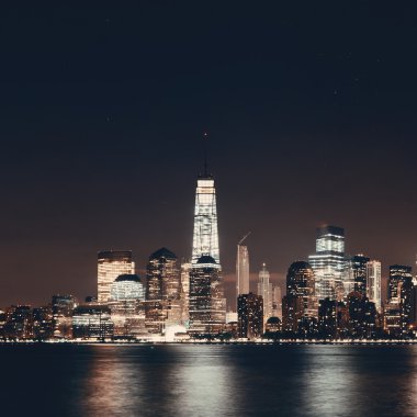 New York City şehir merkezi silueti