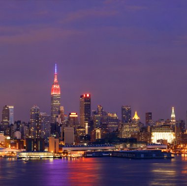 Manhattan midtown manzarası, gece