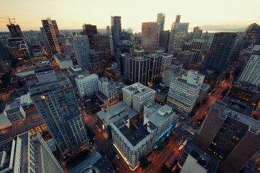 Vancouver rooftop view clipart