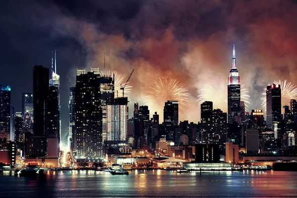 New york city vuurwerk — Stockfoto