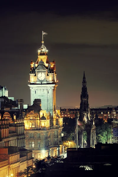 Edimburgo vista noite — Fotografia de Stock