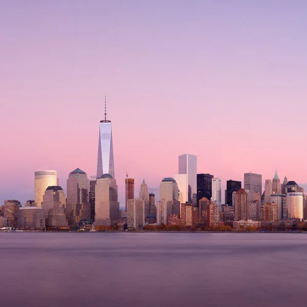 New York City Sonnenuntergang Skyline — Stockfoto