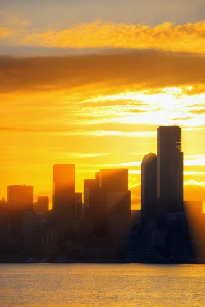 Vista del amanecer de Seattle — Foto de Stock