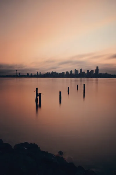 De skyline van de stad van Seattle — Stockfoto