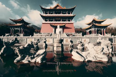 Chongsheng Manastırı görünümü