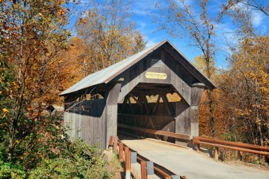 Covered Bridge in Vermont clipart