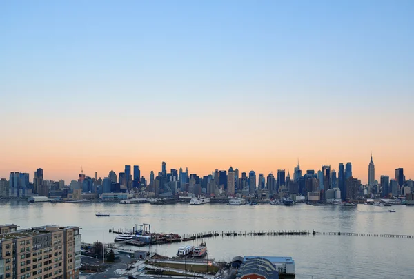 New York'ta gün batımı — Stok fotoğraf