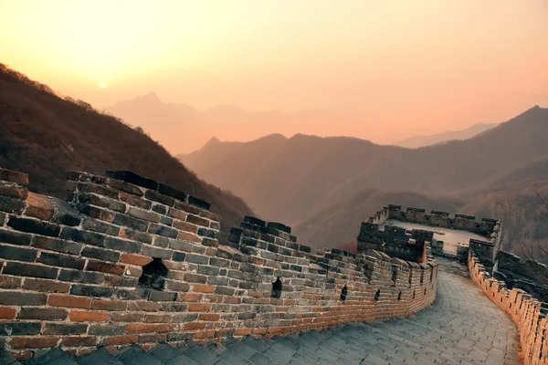 Gran Muralla mañana — Foto de Stock