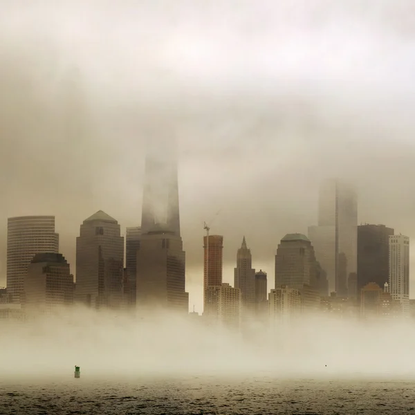 Kabut pusat kota New York — Stok Foto