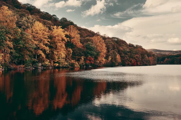 Δείτε πάνω από φθινόπωρο στη λίμνη — Φωτογραφία Αρχείου
