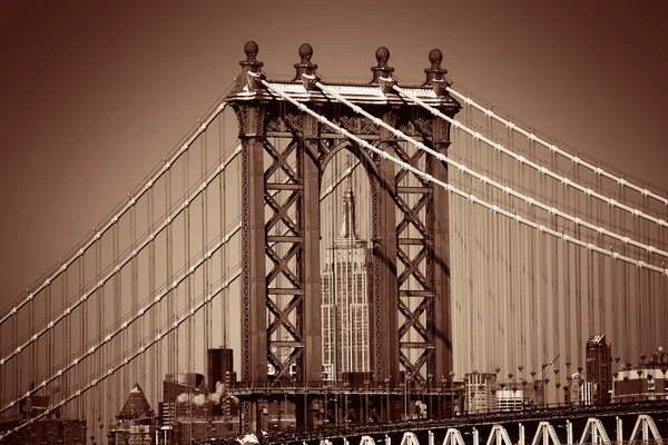 Puente Manhattan en la ciudad de Nueva York — Foto de Stock