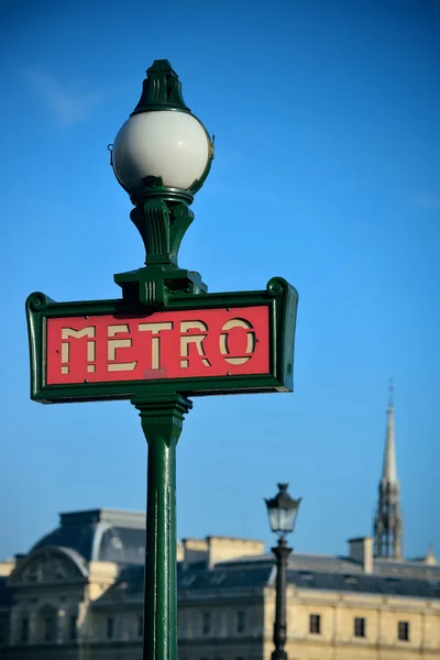 Metro Sign in Paris — Stock Photo, Image