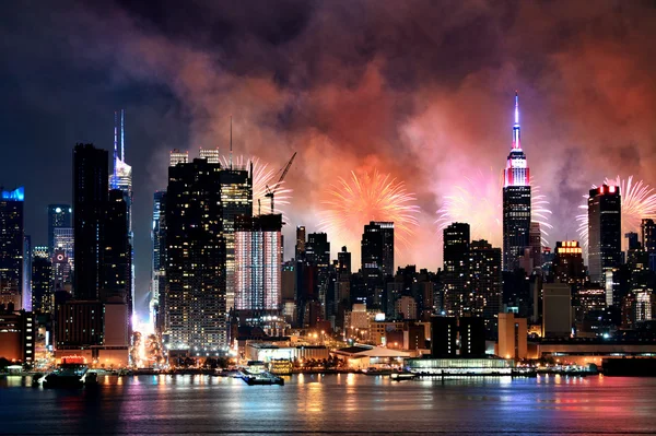 Fuochi d'artificio a New York — Foto Stock