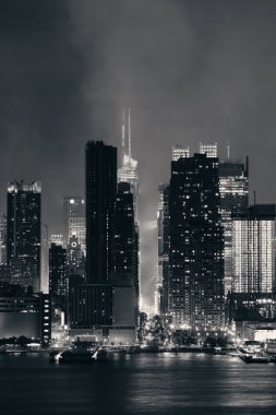 Manhattan midtown manzarası, gece