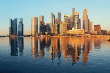 Singapur manzarası görünümü