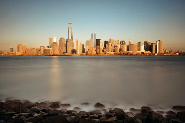 Nova Iorque pôr-do-sol horizonte — Fotografia de Stock