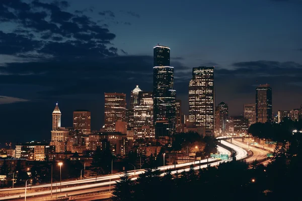 Pohled na město Seattle — Stock fotografie