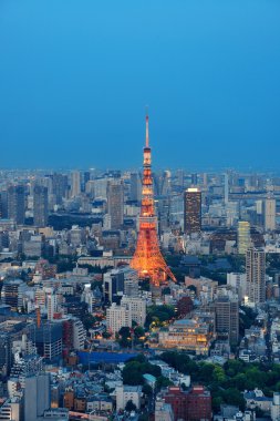 Tokyo siluetinin görünümü