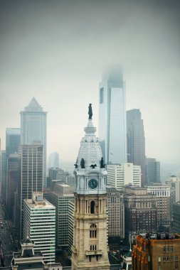 Philadelphia city rooftop clipart