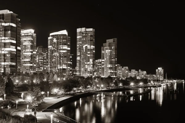 Ванкувер нічний погляд — стокове фото
