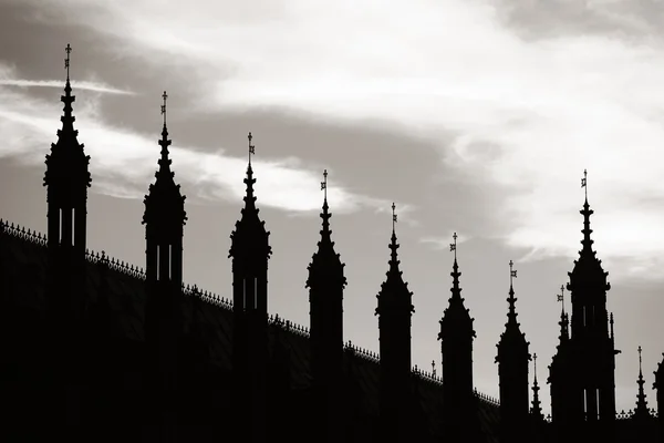 Silueta del Palacio de Westminster — Foto de Stock