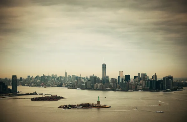 Letecký pohled na Manhattan — Stock fotografie