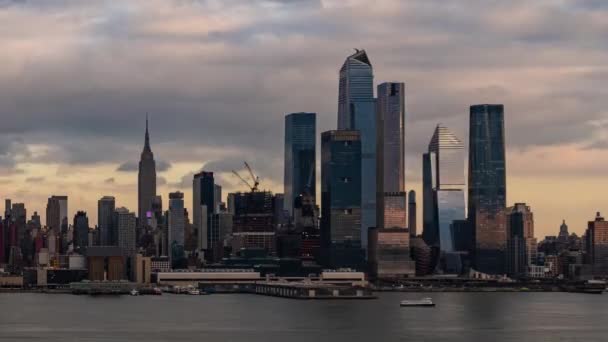 Νέα Υόρκη Skyline Cityscape Την Αρχιτεκτονική Time Lapse — Αρχείο Βίντεο