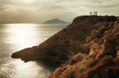 Atina, Yunanistan yakınlarındaki Poseidon Tapınağı.