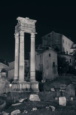 St Marks Meydanı 'ndaki saat kulesinden Venedik ufuk çizgisi manzarası. İtalya.