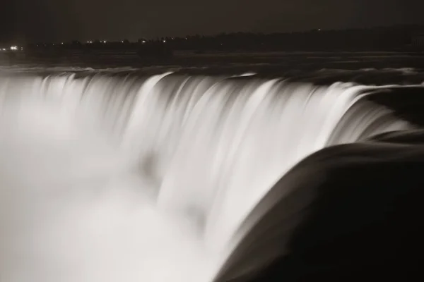 Niagara Falls Nachts Als Het Beroemde Natuurlijke Landschap Canada — Stockfoto