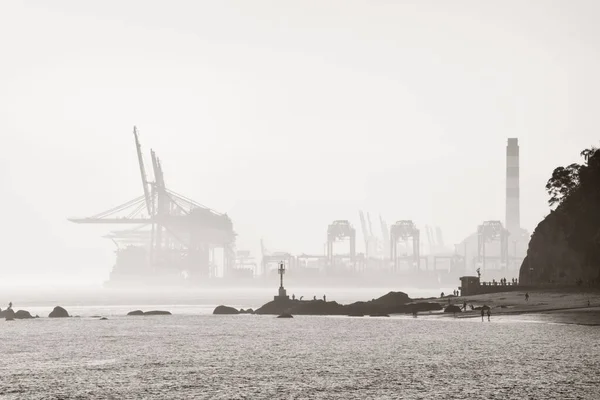 Xiamen Stad Skyline Rots Aan Kust Fujian China — Stockfoto