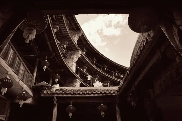 Traditional Tulou Building Unique Dwellings Hakka Fujian China — Stock Photo, Image