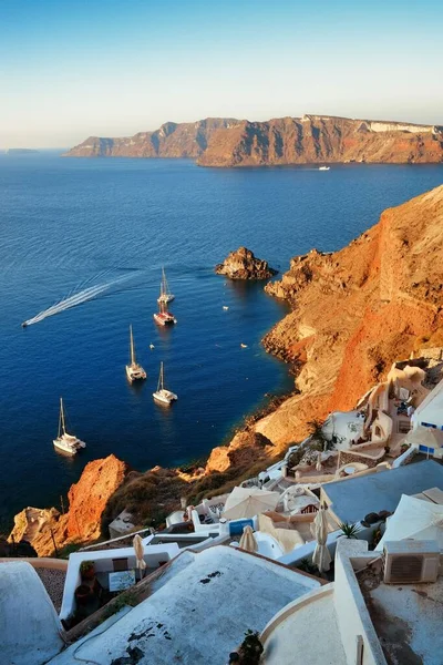 Santorini Eiland Met Traditionele Architectuur Griekenland — Stockfoto