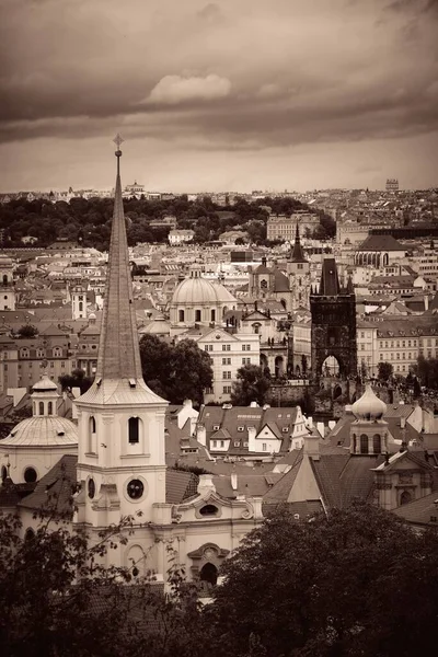 Praha Panorama Střechy Historickými Budovami České Republice — Stock fotografie