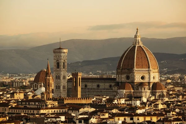 Cathédrale Florence Avec Horizon Ville Vue Piazzale Michelangelo — Photo