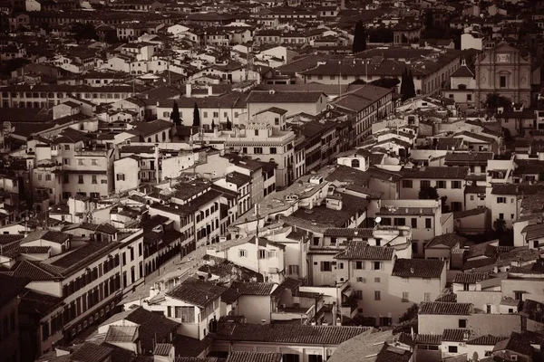 Tetti Vecchi Edifici Bianco Nero Firenze Italia — Foto Stock