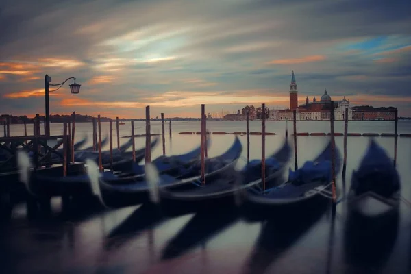 Parque Góndola Agua San Giorgio Maggiore Isla Venecia Amanecer Italia — Foto de Stock