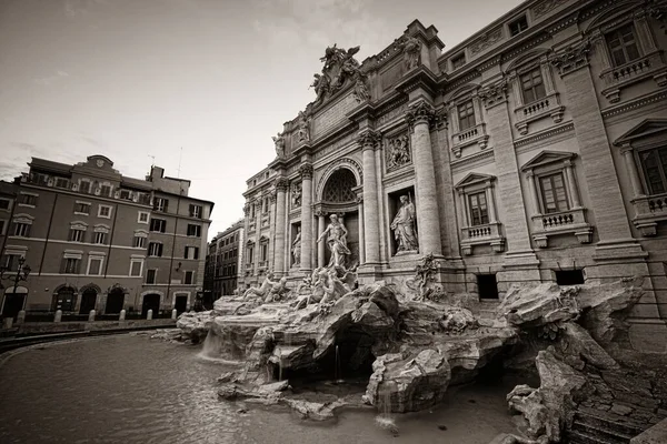 Trevi Fontän Med Barockstil Som Den Berömda Turistattraktionen Rom Italien — Stockfoto