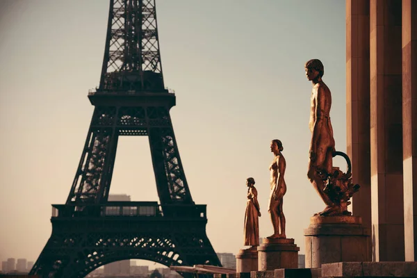 Eiffel Tower Statue Famous City Landmark Paris — Stock Photo, Image