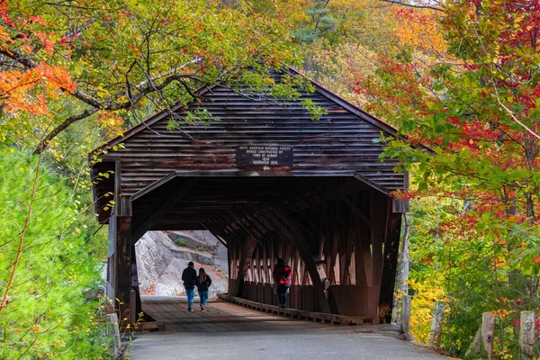 Primo Piano Del Ponte Coperto Nel New England Negli Stati — Foto Stock
