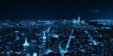 New York City şehir merkezi gökyüzü manzarası.