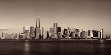 New York City gökdelenleri Hudson Nehri üzerinde New Jersey manzaralı