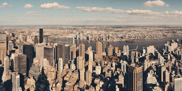 Nueva York Manhattan Vista Lateral Este Panorama Con Rascacielos East —  Fotos de Stock