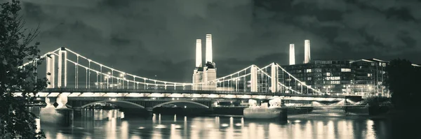 Battersea Power Station Panorama Sobre Rio Tâmisa Como Famoso Marco — Fotografia de Stock