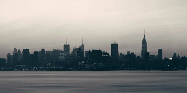 New York City Mrakodrapy Silueta Městský Pohled Při Východu Slunce — Stock fotografie