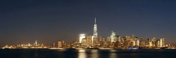 Skyline New York Avec Des Gratte Ciel Dessus Fleuve Hudson — Photo