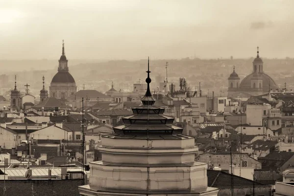 Madrider Dachterrasse Mit Blick Auf Die Skyline Der Stadt Spanien — Stockfoto
